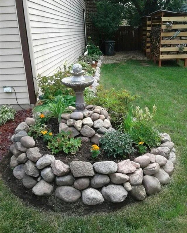 Клумба каскадная с камня своими руками фото Pin by Anna but not Boleyn on Decor - External Area & Garden Front yard garden d