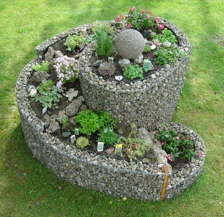 Клумба каскадная с камня своими руками фото spiral garden6 Herb garden design, Spiral garden, Miniature fairy gardens