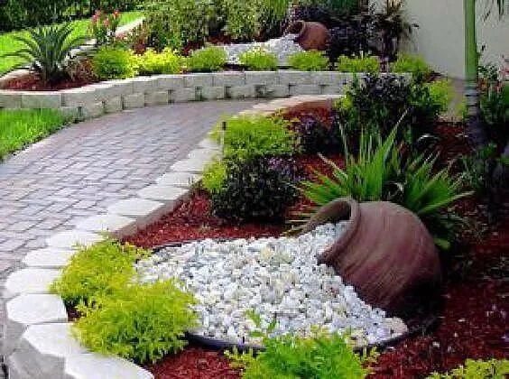 Клумбы с гравием фото Фотография Idee giardino, Idee giardino zen, Idee giardino con pietre