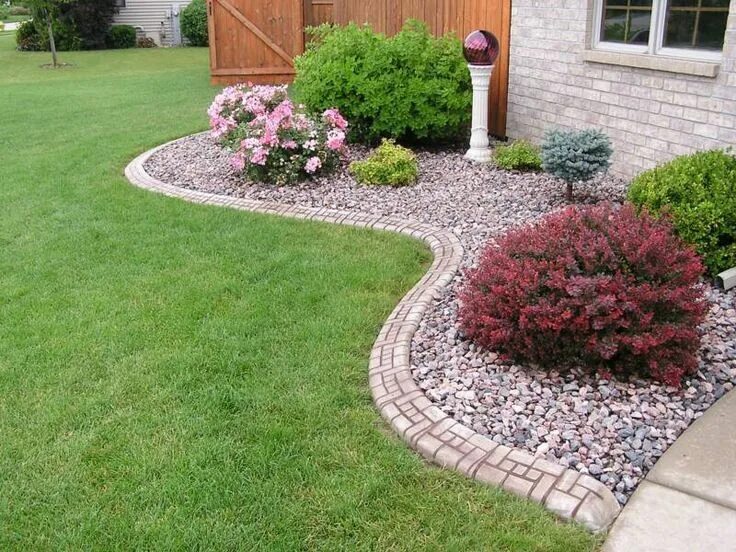 Клумбы щебнем фото 1000+ ideas about Concrete Edging on Pinterest Concrete curbing, Landscape curbi