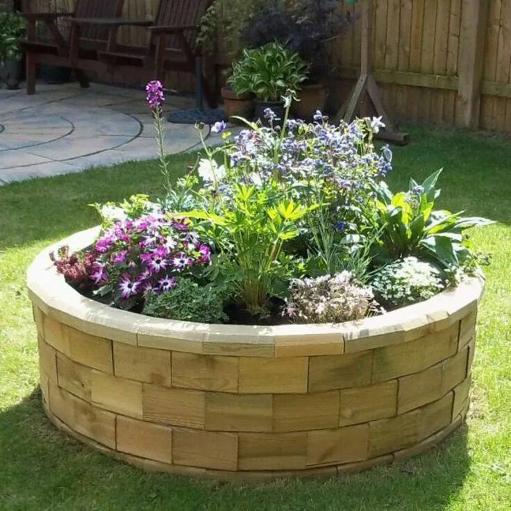 Клумбы своими руками фото Circular Raised Bed Best Seller / 1.23 x 0.35m Raised garden, Raised garden beds