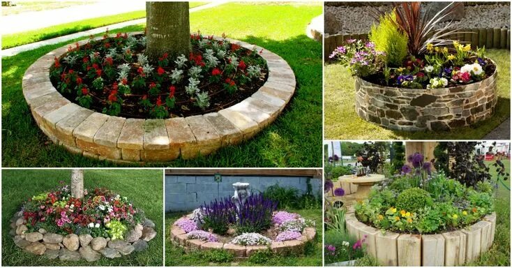 Клумбы своими руками фото Flower beds can be found in different shapes and sizes and can be also made of d