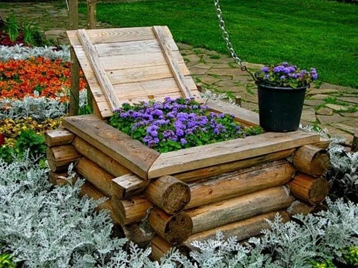 Клумбы своими руками фото Pin on Клумбы и цветники Blooming plants, Unique garden decor, Stone flower beds