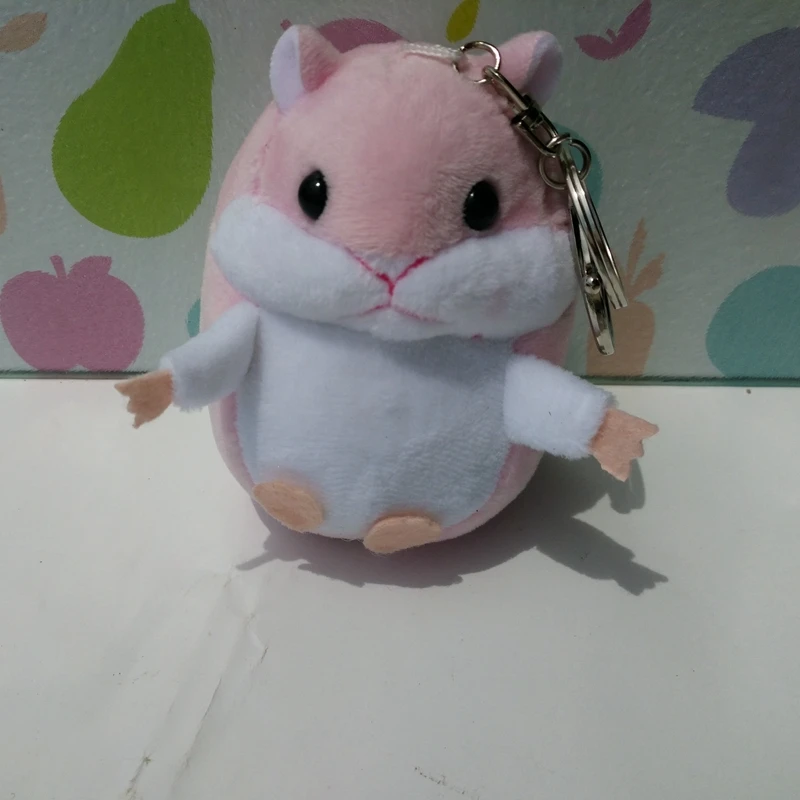 Ключ хомяк фото Mini Cute Hamster Keychain Animal Small Hamster Fluffy Pompom Key Chain Soft Plu
