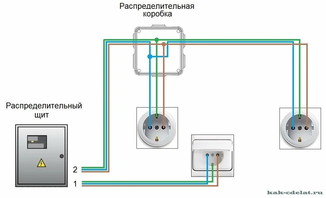 Км 2 подключение Как правильно подключить 2 розетку - найдено 88 картинок