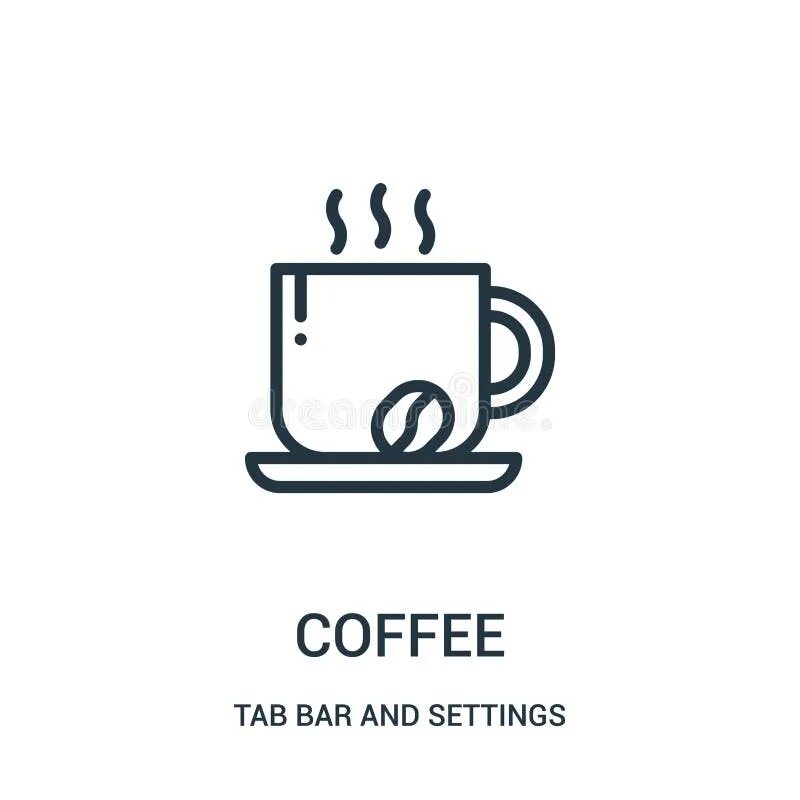 Км работа фото Coffee Icon Vector from Tab Bar and Settings Collection. Thin Line Coffee Outlin