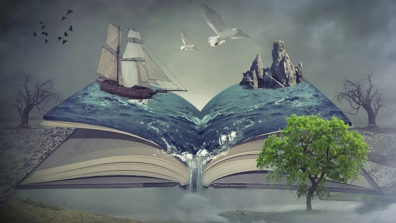 Книга арт фото sea book photo manipulation photoshop tutorial cc - YouTube