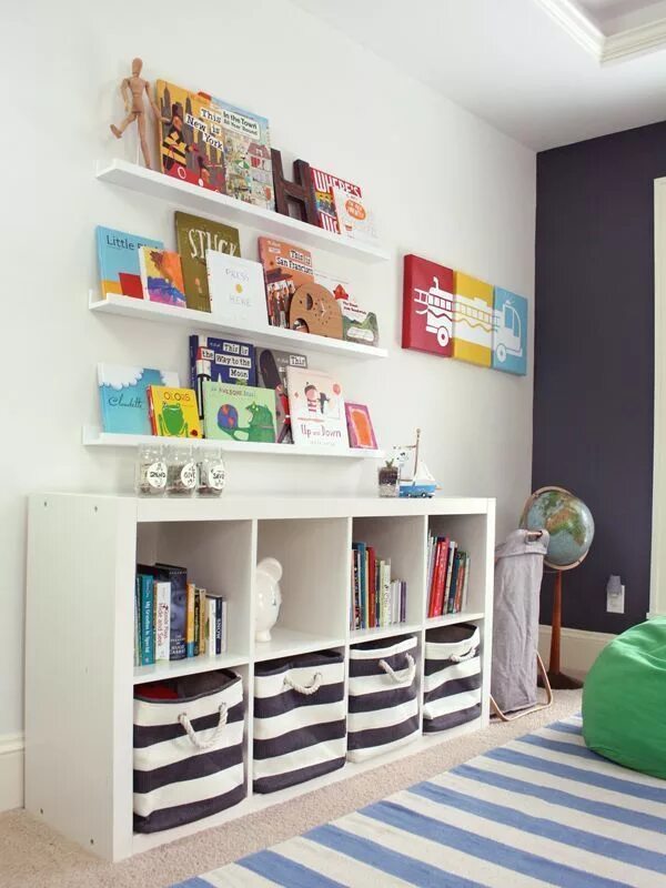 Книга детская комната фото Great storage ideas for a kids room - the @IKEA USA Expedit Bookcase + @LandofNo