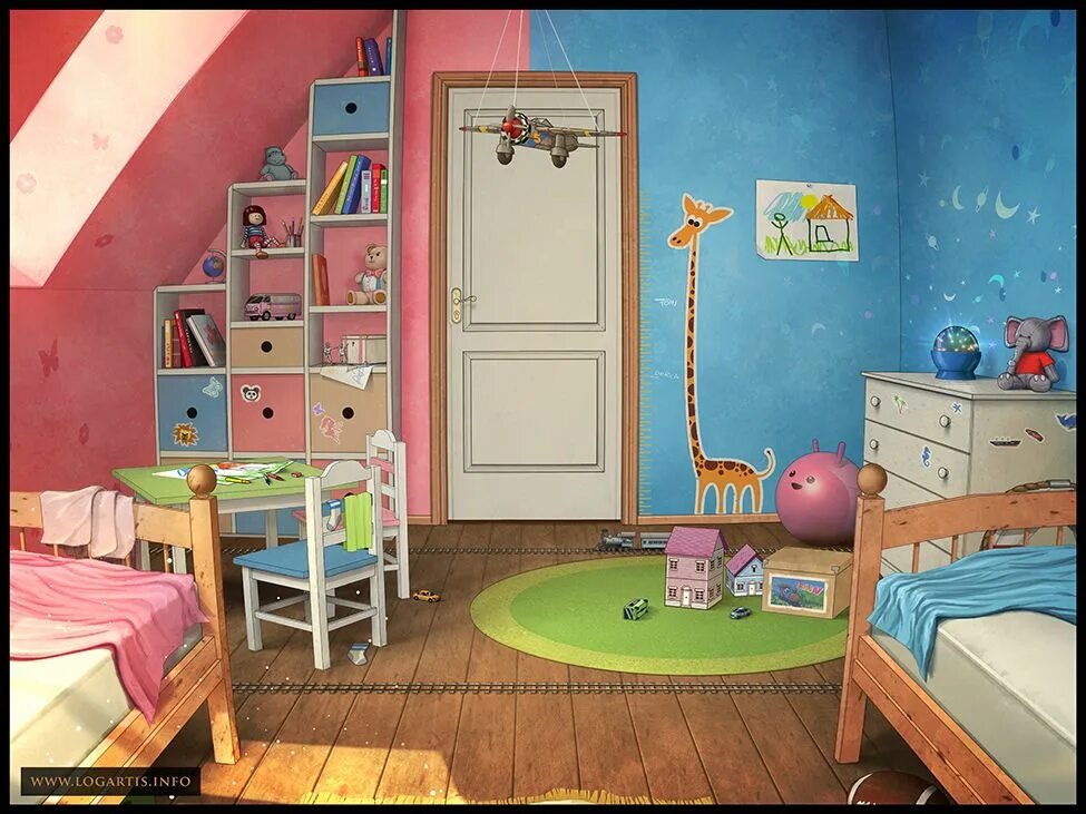 Книга детская комната фото Children's room #2 by logartis Boys room wallpaper, Childrens room organization,