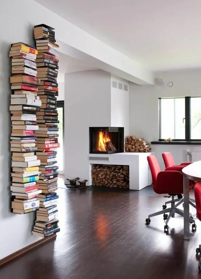 Книга интерьер жилого дома How to make floating bookshelves - Insider House interior, Home, Interior