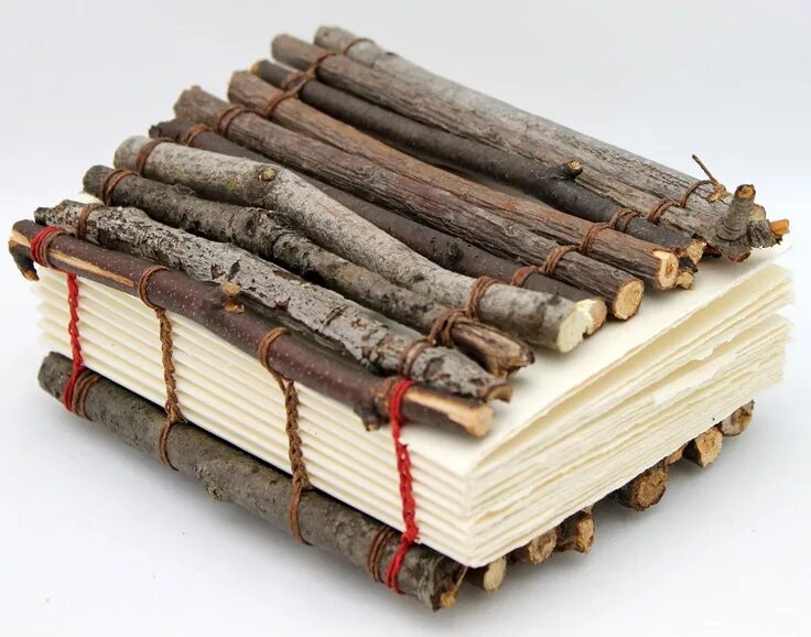 Книга самоделки One of a Kind Handmade Book Made with Branches. $75.00, via Etsy. by camispaperi