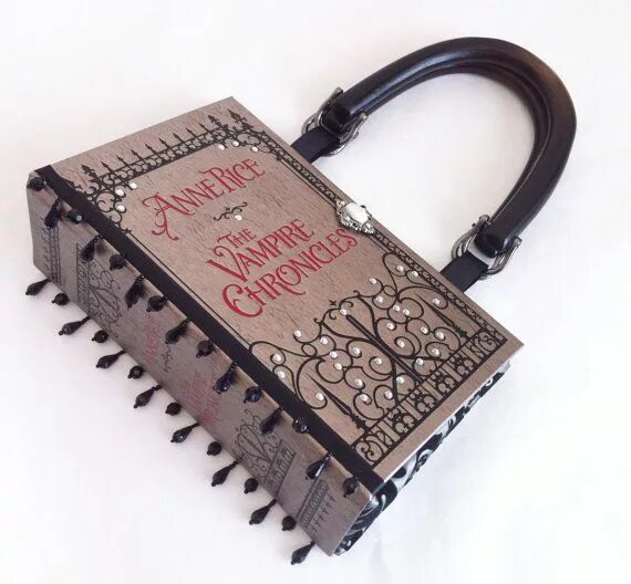 Книга сумочки Anne Rice Vampire Chronicles Book Purse with Embellished Ribbon Beads - Vampire 