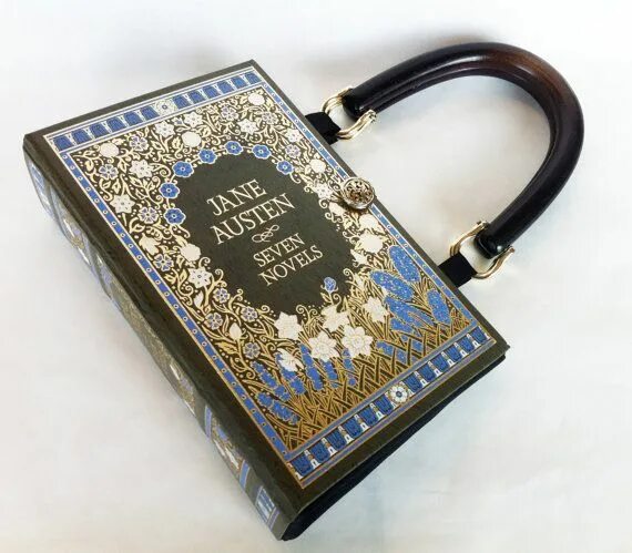 Книга сумочки Jane Austen Leatherbound Book Purse - Jane Austen Follower Gift - Book Cover Pur