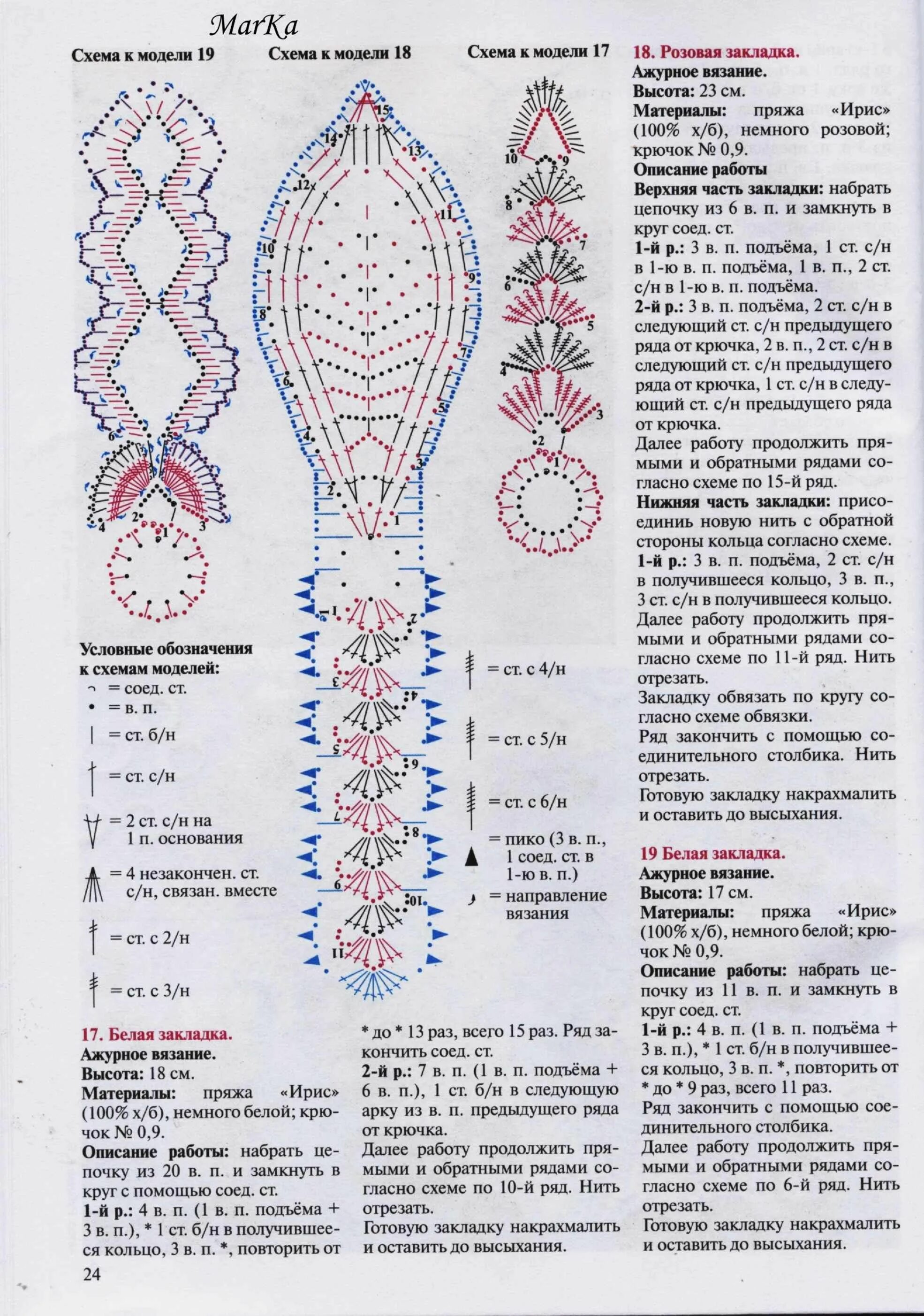 Книга вязание крючком со схемами Вязаные закладки для книг крючком схемы, описания, видео мк - 26 вариантов