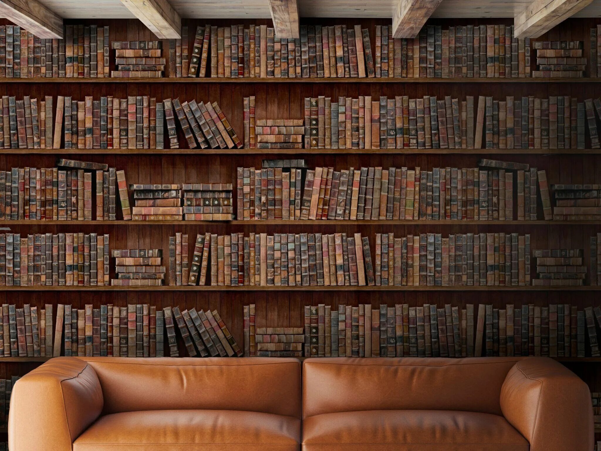 Книжная стена фото Mind The Gap Book Shelves Wallpaper - Contract Furniture Store Favo, Libri