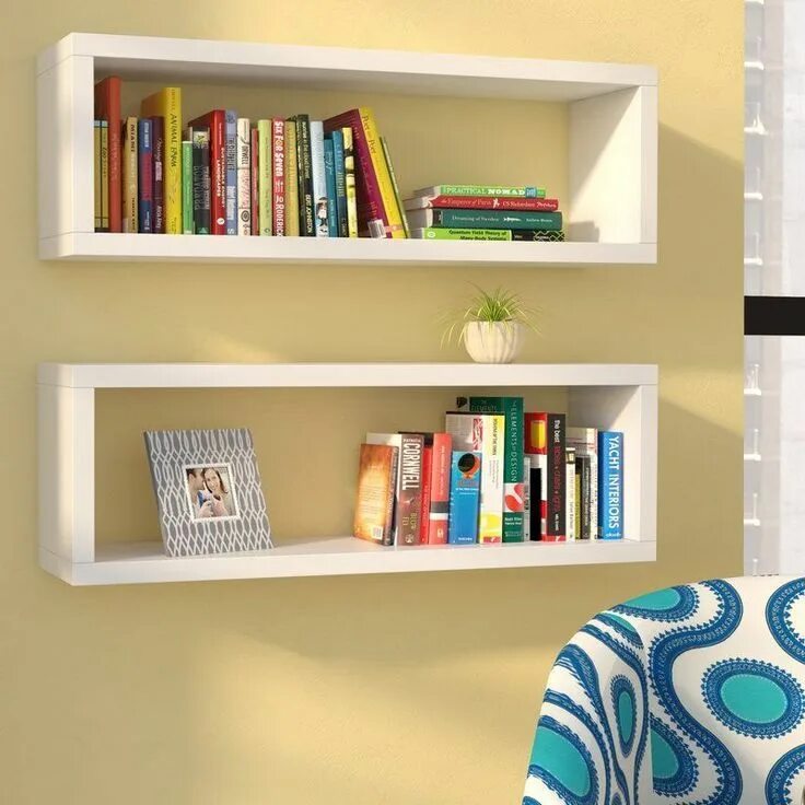 Книжные полки на стену фото DIY Floating Shelves - Awesome Diy Ideas: Floating Shelves Placement Ideas float