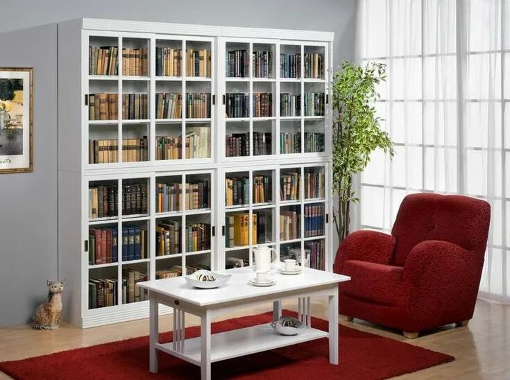 Книжный шкаф фото цена Книжные шкафы 200 фото в интерьере Floor to ceiling bookshelves, Minimalist livi