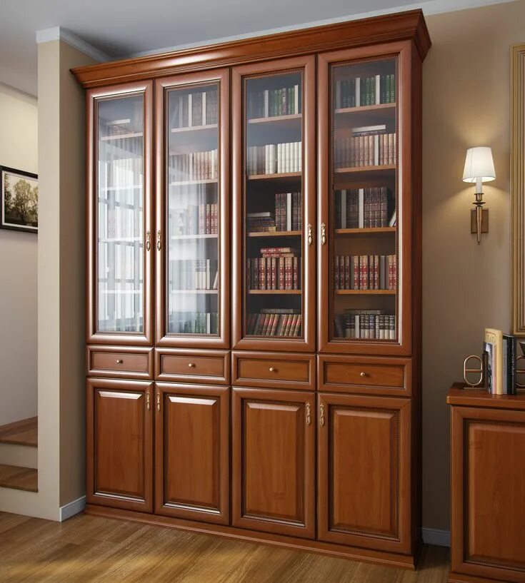 Книжный шкаф фото цена Modern cupboard design, Home library design, Cupboard design