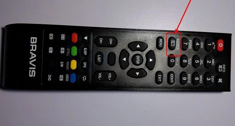 Кнопка подключения телевизору Где на пульте ду