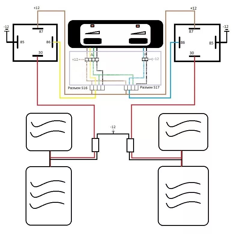Кнопка подогрева сидений схема подключения Подогрев передних сидений модернизация - Toyota Avensis II, 1,8 л, 2005 года эле