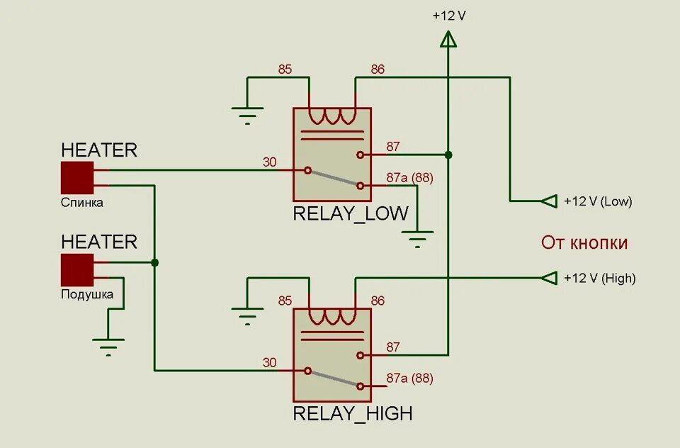Кнопка подогрева сидений схема подключения Купил кнопки подогрева ориджинал +Схема и распиновка - Toyota Corona (T190), 2 л