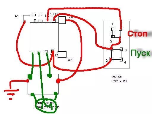 Кнопка пуск стоп схема подключения 220 Ответы Mail.ru: схема управления электродвигателем, помогите разобраться