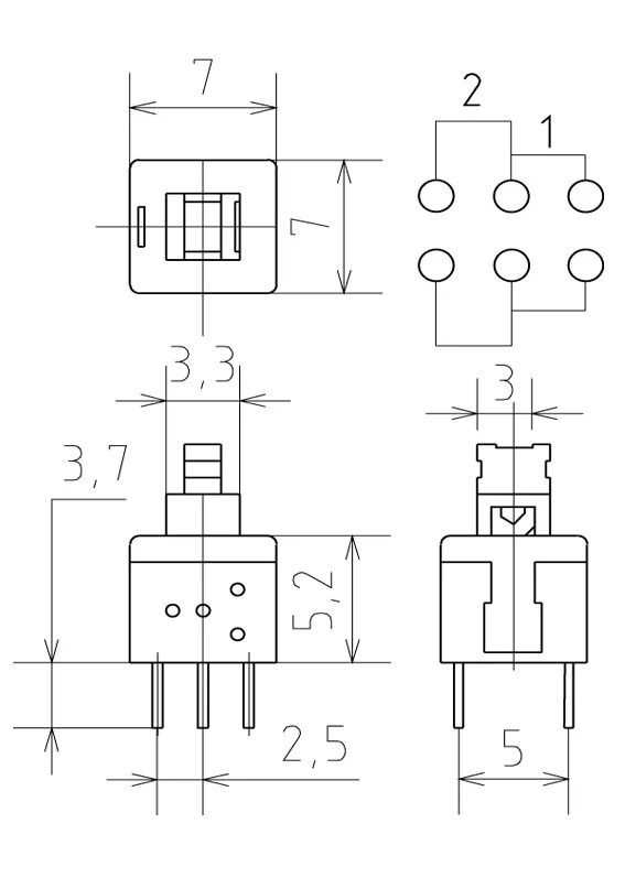 Кнопка с фиксацией схема подключения Кнопка мини PSM5, без фиксации PSM5-0-0