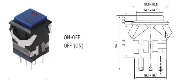 Кнопка с фиксацией схема подключения Кнопка RWD-322 купить, цена 51 ruble span class="text"руб./span/ruble в интернет