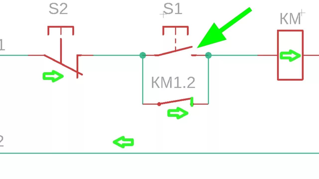 Кнопка с самоподхватом схема подключения Магнитный пускатель (контактор) на самоудержании - YouTube