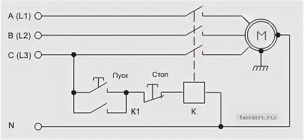 Кнопка с самоподхватом схема подключения Как подключить трёхфазный электродвигатель - Сампо Лимитед Ремонт промышленного 
