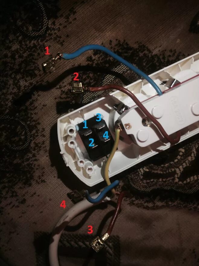 Кнопка сетевого фильтра подключение Как заменить кнопку вкл/выкл на удлинителе?