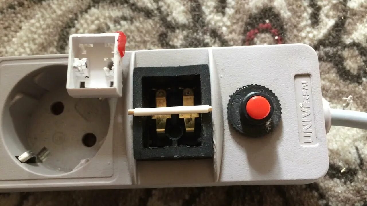 Кнопка сетевого фильтра схема подключения Как починить выключатель удлинителя/сетевого фильтра ватной палочкой / Fixing ne
