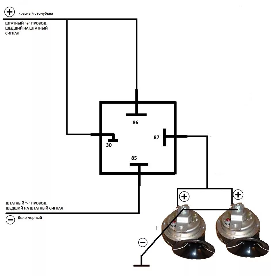 Кнопка сигнала схема подключения Звуковой сигнал от Волги - Renault Sandero 1G, 1,6 л, 2012 года электроника DRIV