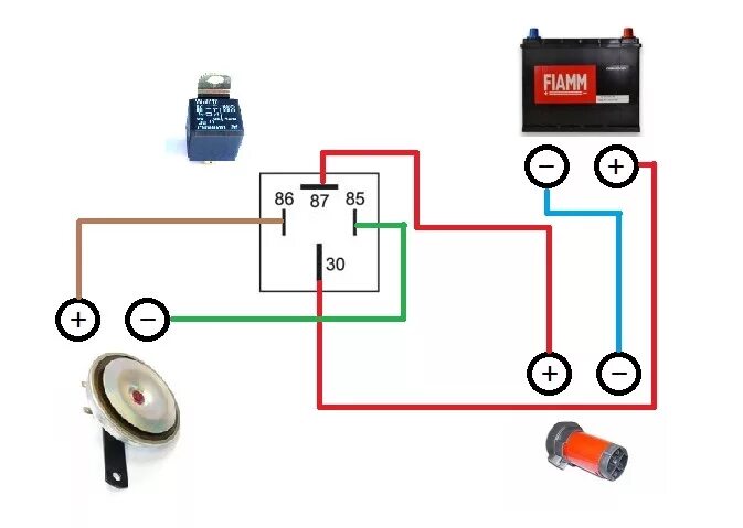 Кнопка сигнала схема подключения Правильная установка пневмо сигнала - Daewoo Sens, 1,3 л, 2002 года электроника 