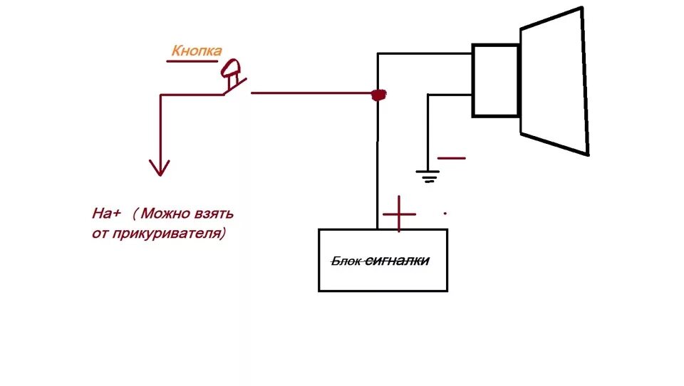 Кнопка сигнала схема подключения № 83 Сигнал от колокола сигнализации - Skoda Felicia, 1,3 л, 1997 года электрони