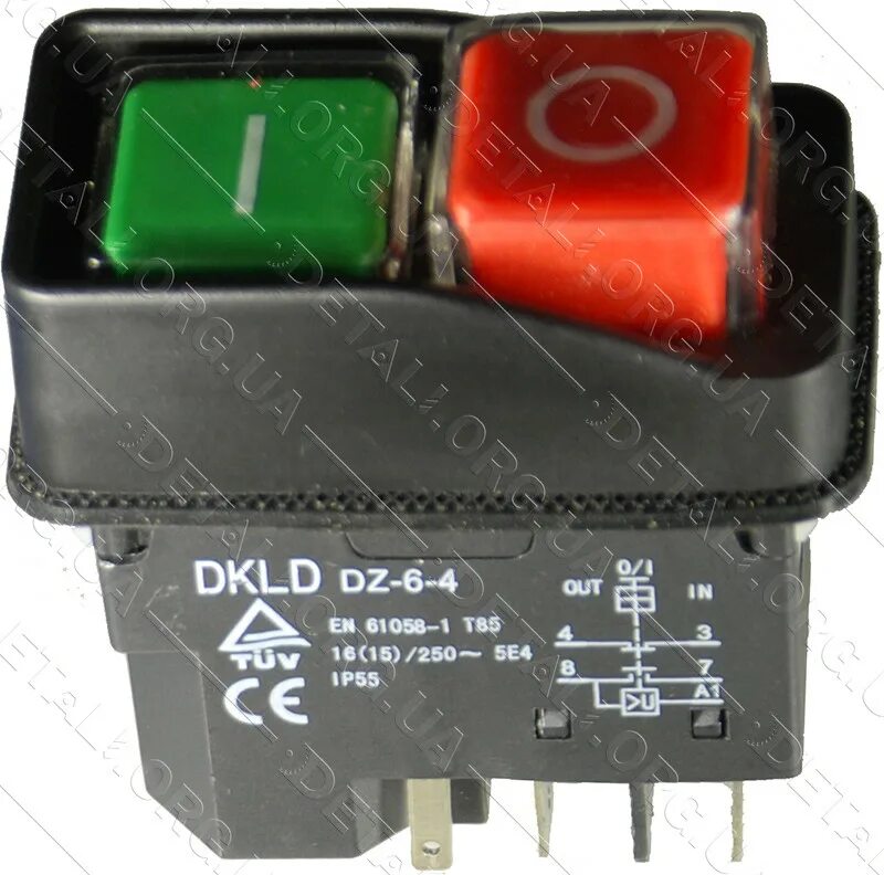 Кнопка включения бетономешалки схема подключения Кнопка бетономешалки черная 5 контактов - купить по цене 165.00 грн. в prom.ua i