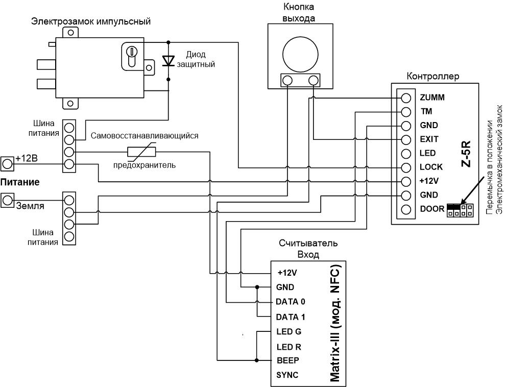 Кнопка выхода fe 100 схема подключения Типовые решения / Обучение
