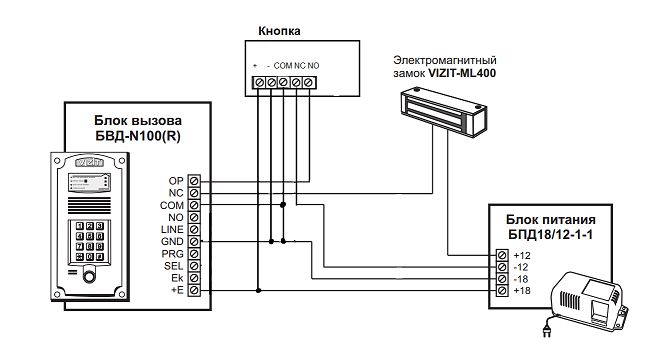Кнопка выхода в 72 eltis схема подключения БВД-N100 Не слышно с улицы Многоквартирные домофоны VIZIT Group Forum