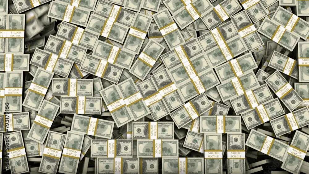 Куча денег фото Money rain overlay , 3D dollar alpha matte of throwing paper money animation . S