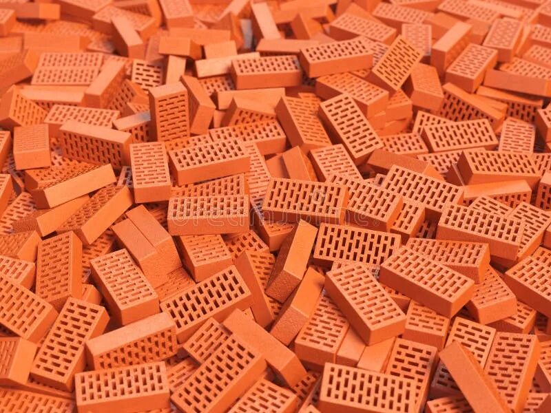 Куча кирпичей фото Pile of Brick. Construction Background Stock Illustration - Illustration of arch