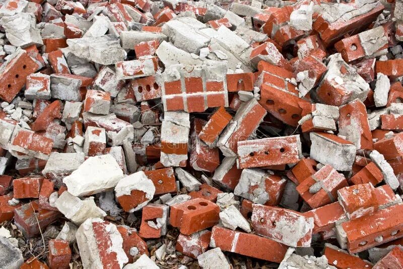 Куча кирпичей фото Brick Rubble Background stock image. Image of stone, rough - 24436013