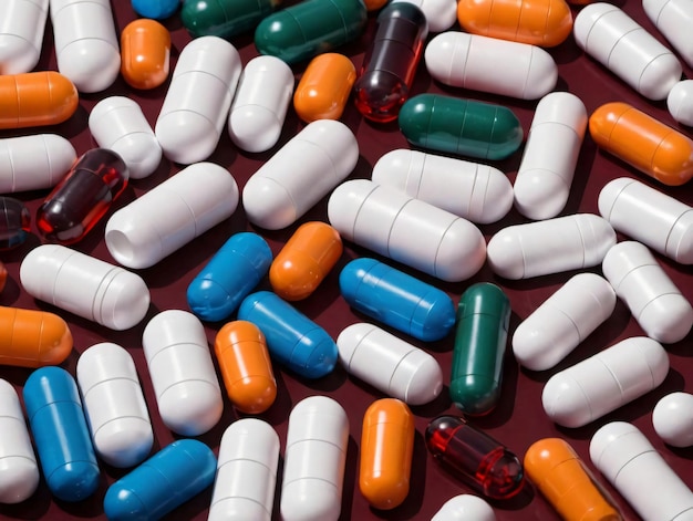 Куча таблеток фото Трехмерная иллюстрация кучи желтых таблеток Премиум Фото