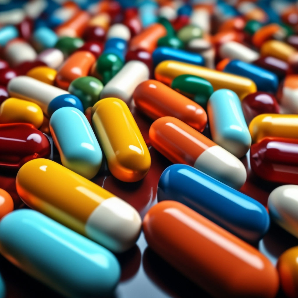 Куча таблеток фото "A bunch of different pills and ." - image created in Shedevrum