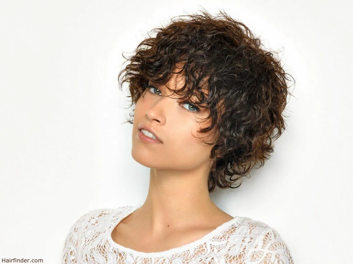 Кучерявая короткая прическа Short curly hairstyles for women, Haircuts for curly hair, Curly hair styles