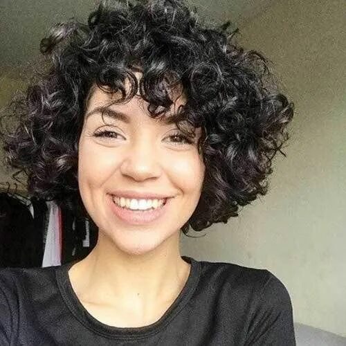 Кучерявая короткая прическа 20 Latest Short Curly Hairstyles: #5. Cute Curly Bob Hairstyle; #shorthair; #cur