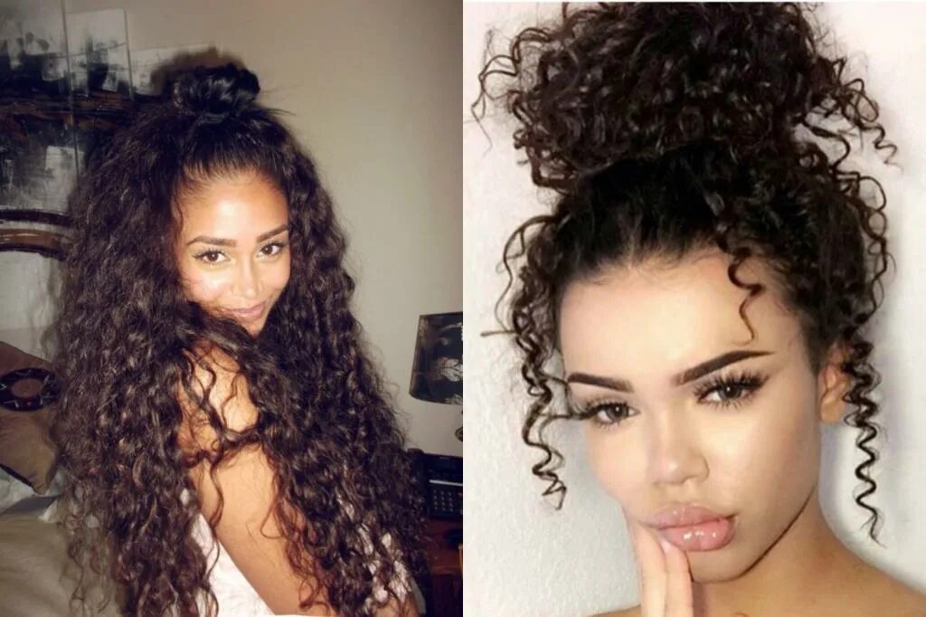 Кучерявая прическа Девушки с кучерявыми волосами оценят: идеи стильных причесок (фото)