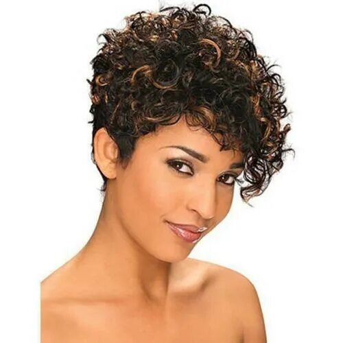 Кучерявые стрижки женские ZURY SIS SYNTHETIC WIG PIXIE SHORT CURLY - JENNA eBay