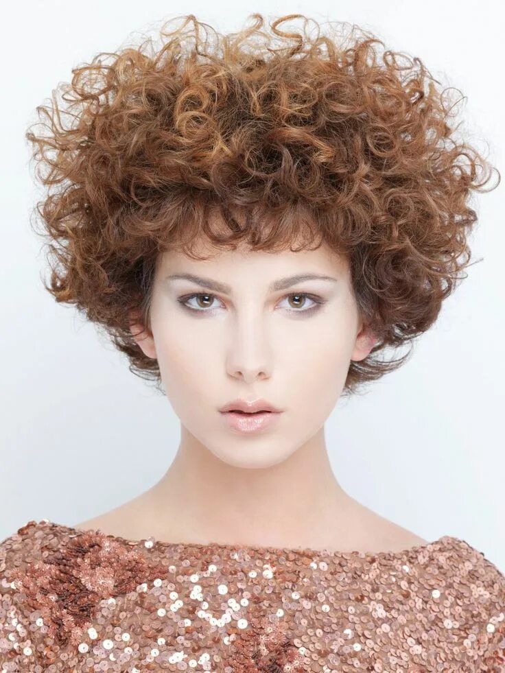 Кучерявые стрижки женские Short above the ears ?hairstyle? with cherub curls short curly hair hairstyles c
