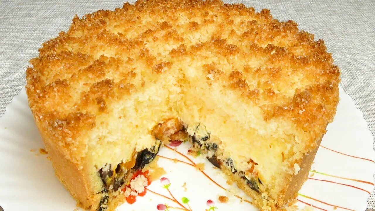 Кучерявый пирог рецепт с фото Очень вкусный, нежный и рассыпчатый пирог Кудряшкин Very tasty, delicate and cru