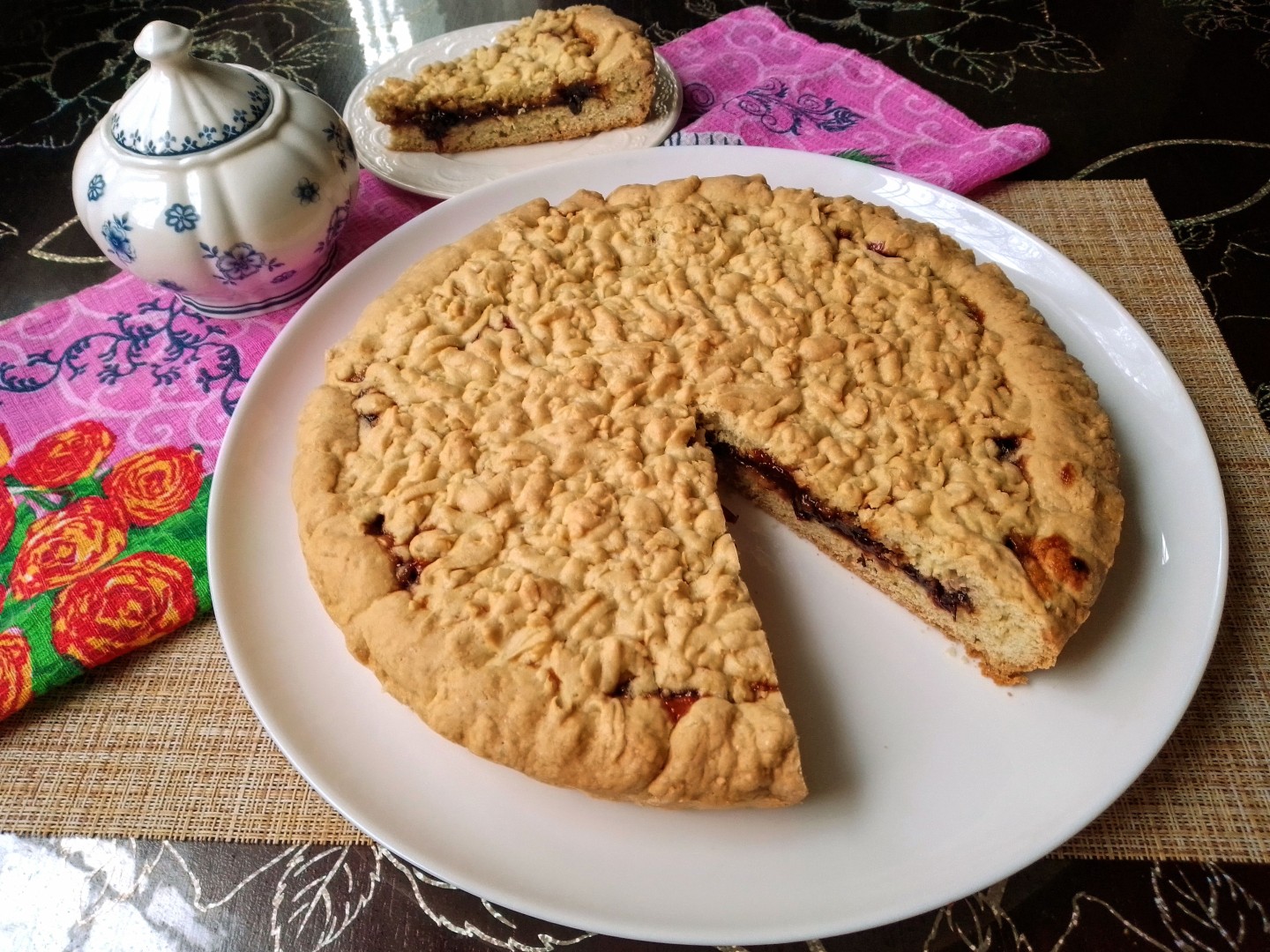 Кучерявый пирог рецепт с фото Пирог кудрявый с вареньем рецепт с фото пошагово - 1000.menu